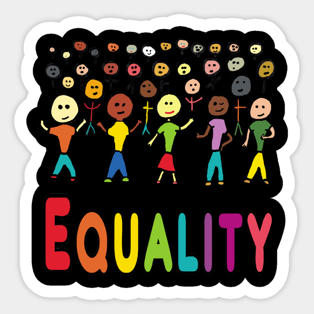 Equality Sticker by Mark Ewbie